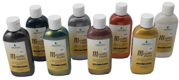 Chestnut Acrylic Paint Metallic Colours 100 ml - Black