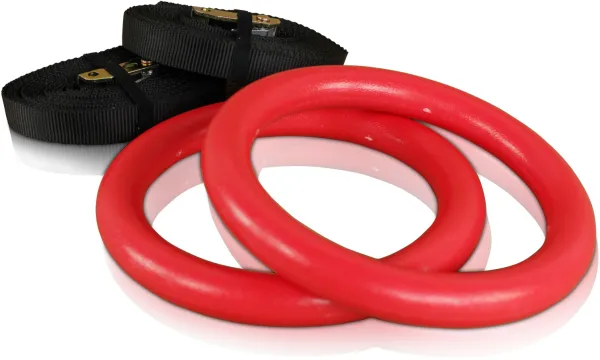 Odin Crossfit ABS Gymnastics Rings Plastic - Red