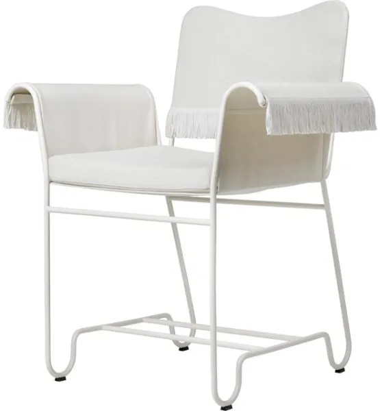 Gubi Tropique Dining Chair With Fringes White/Leslie 06