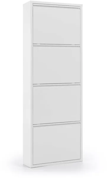 Ode, Shoe rack, white, H136x50x15 cm