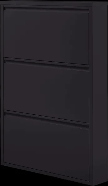 Collection Sabine, Shoe rack, black, H103x16x66 cm, metal