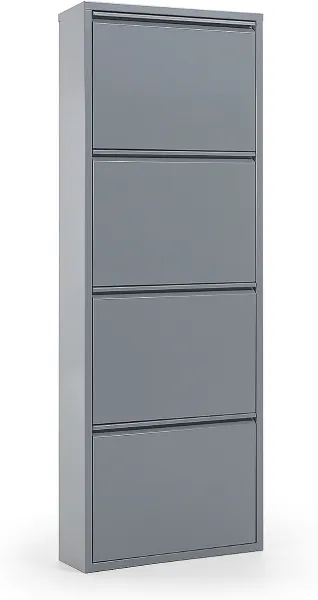 Ode, Shoe rack, grey, H136x50x15 cm