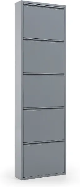 Ode, Shoe rack, grey, H169x50x15 cm